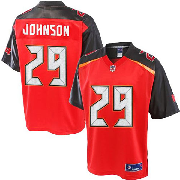 Mens Pro Line Leonard Johnson Red Tampa Bay Buccaneers #29 Jersey