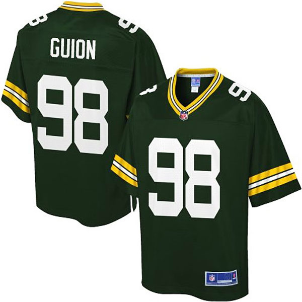 Pro Line Mens Green Bay Packers #98 Letroy Guion Team Color Jersey