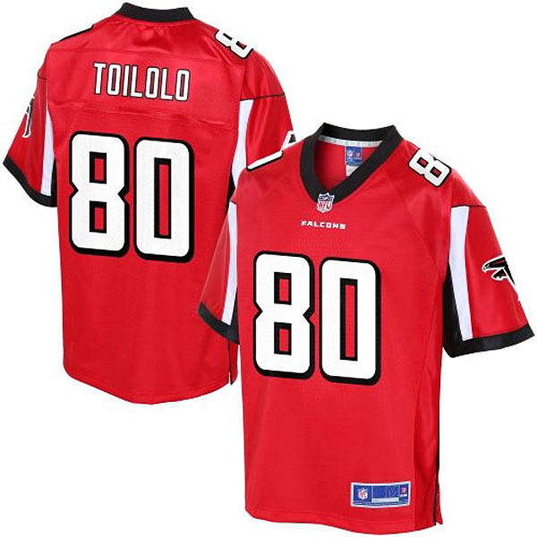 Pro Line Men's Atlanta Falcons #80 Levine Toilolo Team Color Jersey