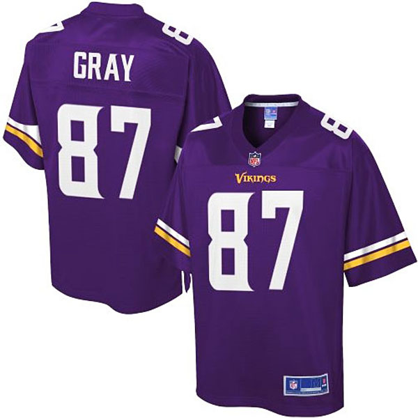 Pro Line Mens Minnesota Vikings #48 MarQueis Gray Team Color Jersey