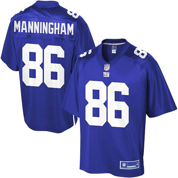 Pro Line Men's New York Giants #86 Mario Manningham Team Color Jersey