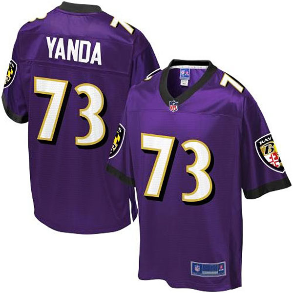 Pro Line Men's Baltimore Ravens #73 Marshal Yanda Team Color Jersey