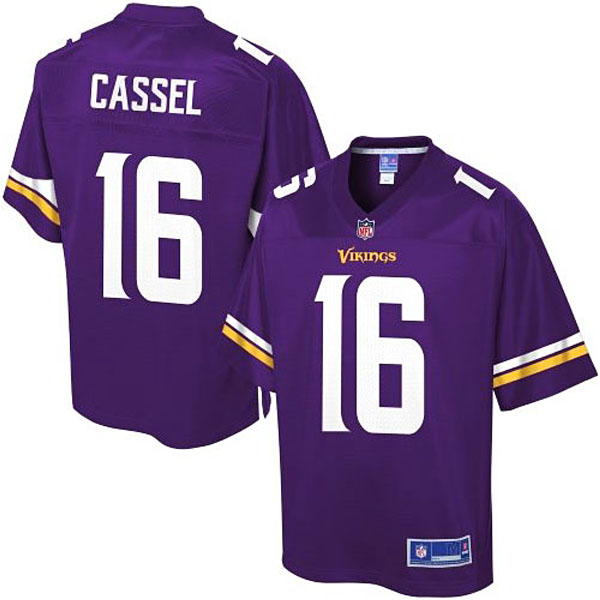 Pro Line Men's Minnesota Vikings #16 Matt Cassel Team Color Jersey - Purple