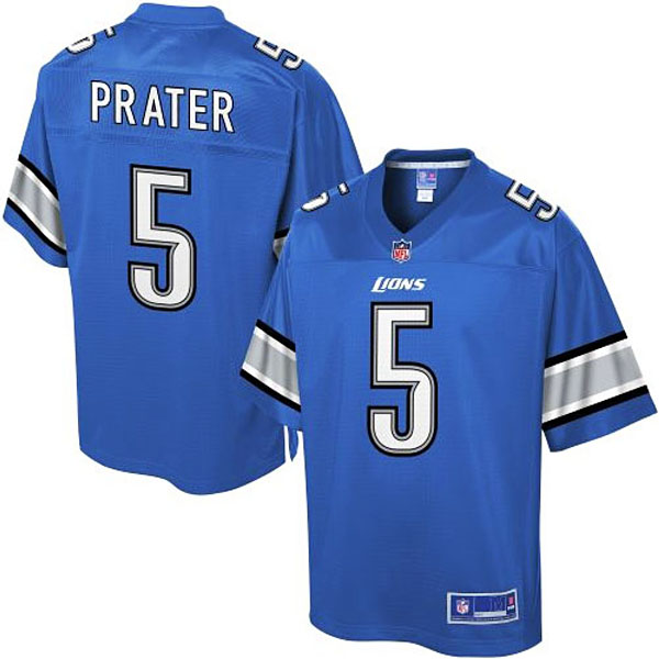 Pro Line Mens Detroit Lions #5 Matt Prater Team Color NFL Jersey