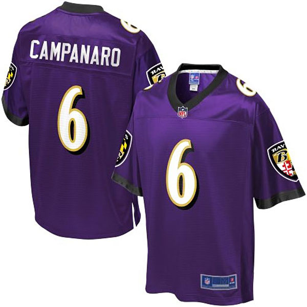 Pro Line Mens Baltimore Ravens #6 Michael Campanaro Team Color Jersey