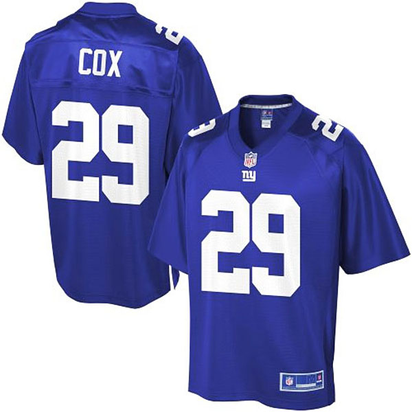 Pro Line Men's New York Giants #29 Michael Cox Team Color Jersey