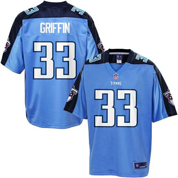 Pro Line Men's Tennessee Titans #33 Michael Griffin Team Color Jersey