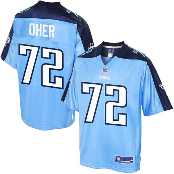 Pro Line Men's Tennessee Titans #72 Michael Oher Team Color Jersey