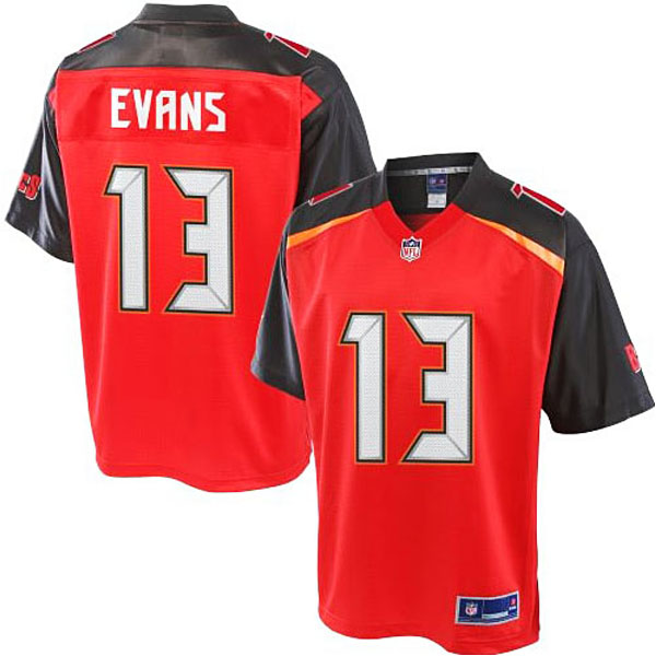 Mens Pro Line Mike Evans Red Tampa Bay Buccaneers #13 Jersey