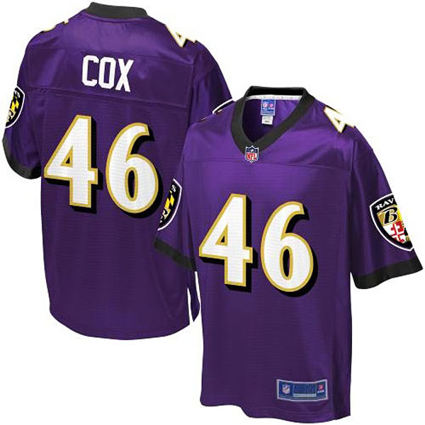 Pro Line Men's Baltimore Ravens #46 Morgan Cox Team Color Jersey