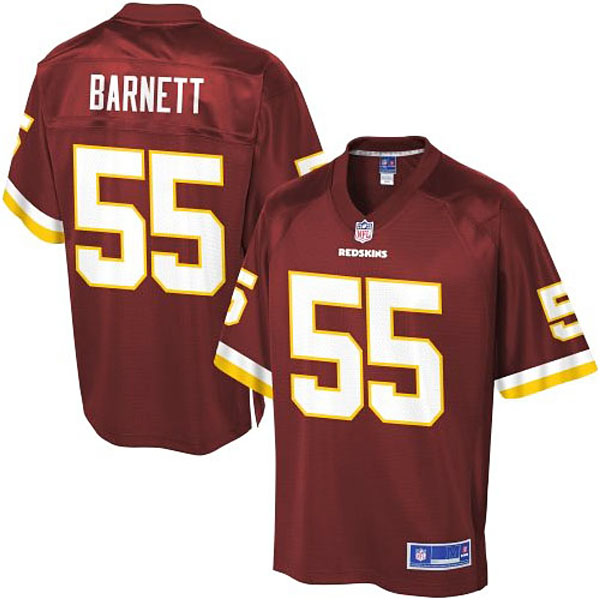 Pro Line Men's Washington Redskins #55 Nick Barnett Team Color Jersey