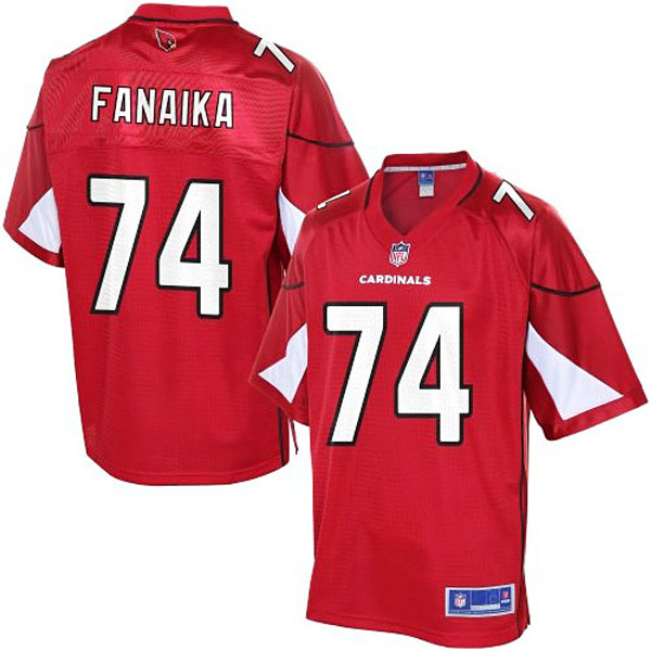 Pro Line Men's Arizona Cardinals #74 Paul Fanaika Team Color Jersey