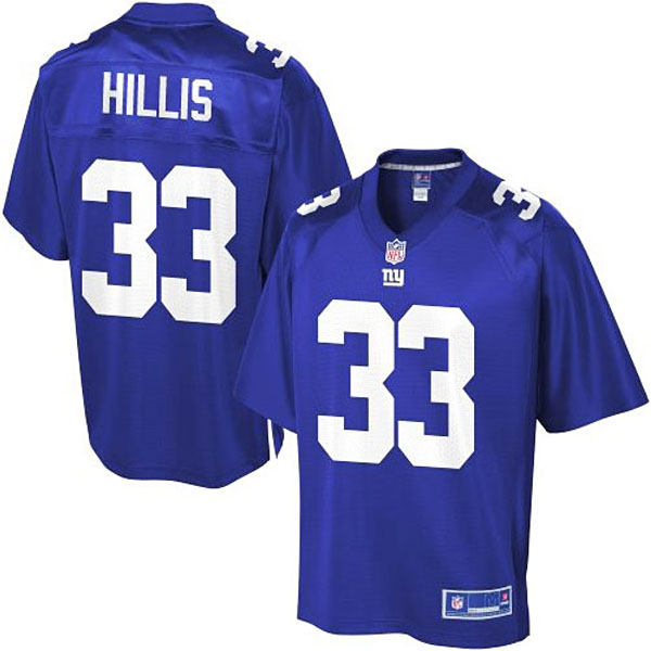 Pro Line Men's New York Giants #33 Peyton Hillis Team Color Jersey