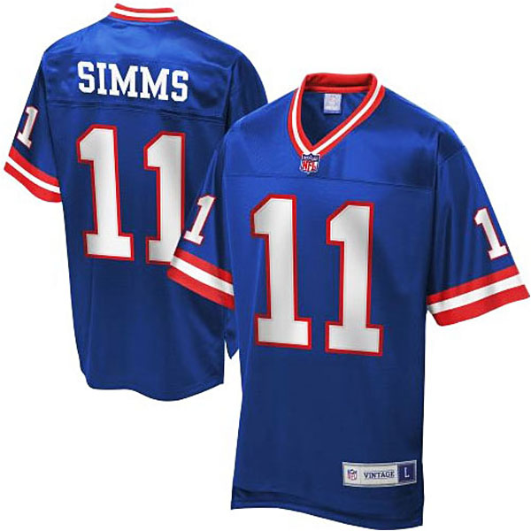 Men's Pro Line New York Giants #11 Phil Simms Retired Player Jersey