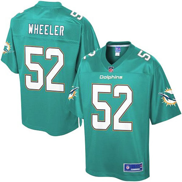 Pro Line Men's Miami Dolphins #52 Philip Wheeler Team Color Jersey - Aqua