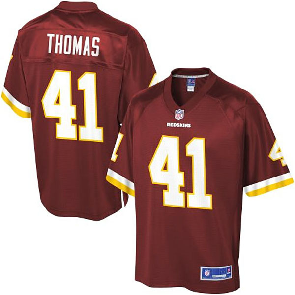 Pro Line Men's Washington Redskins #41 Phillip Thomas Team Color Jersey