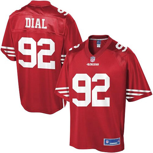 Pro Line Men's San Francisco 49ers #92 Quinton Dial Team Color Jersey - Scarlet