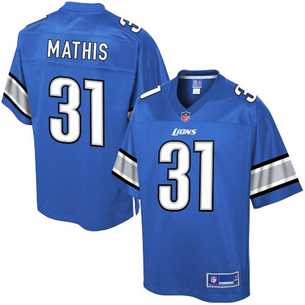 Pro Line Men's Detroit Lions #31 Rashean Mathis Team Color NFL Jersey