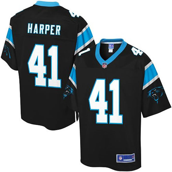 Pro Line Mens Carolina Panthers #41 Roman Harper Team Color Jersey