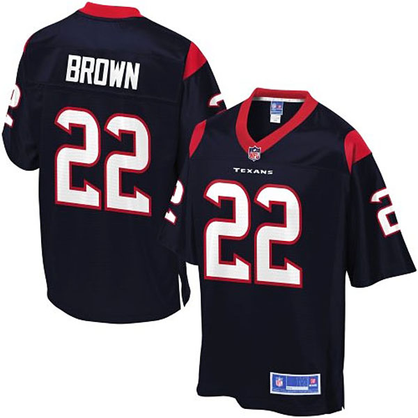 Pro Line Mens Houston Texans #22 Ronnie Brown Team Color Jersey