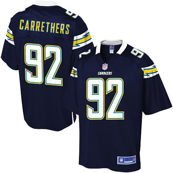 Pro Line Mens San Diego Chargers #92 Ryan Carrethers Team Color Jersey