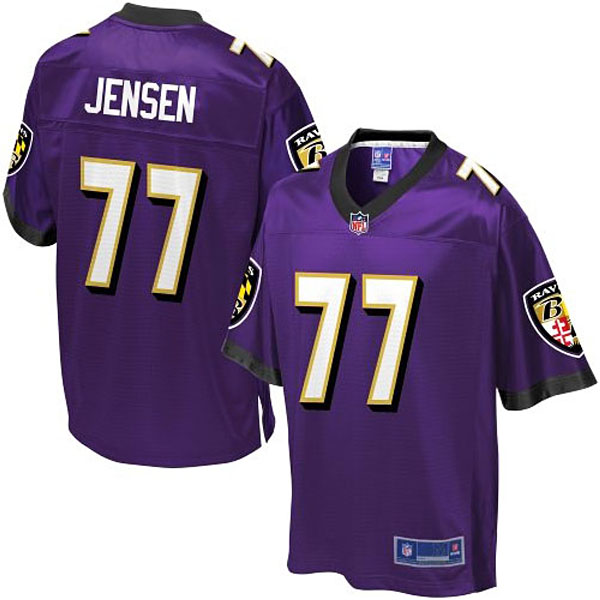 Pro Line Men's Baltimore Ravens #77 Ryan Jensen Team Color Jersey