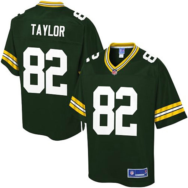 Pro Line Men's Green Bay Packers #82 Ryan Taylor Team Color Jersey