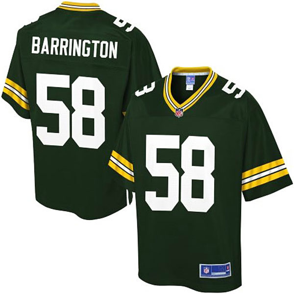 Pro Line Men's Green Bay Packers #58 Sam Barrington Team Color Jersey