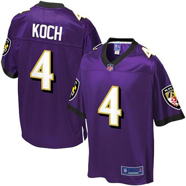 Pro Line Men's Baltimore Ravens #4 Sam Koch Team Color Jersey