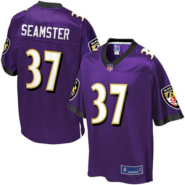 Pro Line Mens Baltimore Ravens #37 Sammy Seamster Team Color Jersey