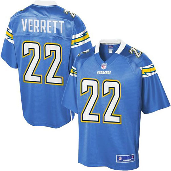 Pro Line Mens San Diego Chargers #22 Jason Verrett Alternate Jersey