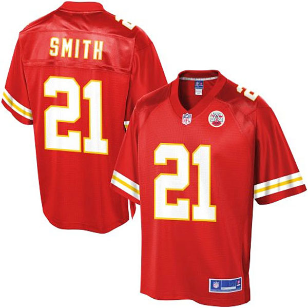 Pro Line Mens Kansas City Chiefs #21 Sean Smith Team Color Jersey