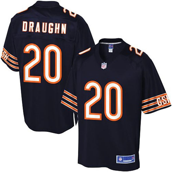 Pro Line Mens Chicago Bears #20 Shaun Draughn Team Color Jersey