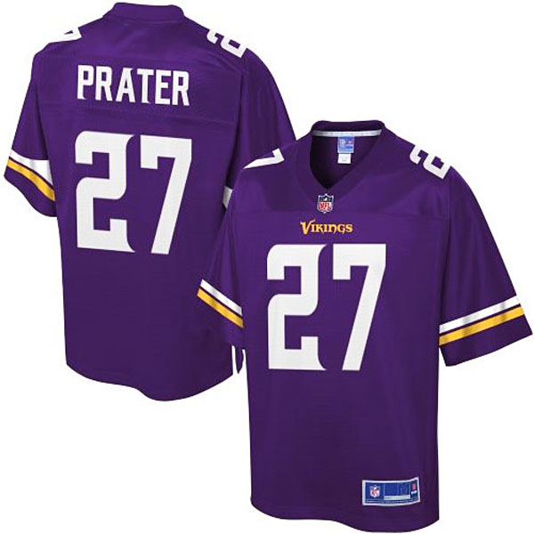 Pro Line Mens Minnesota Vikings #27 Shaun Prater Team Color Jersey