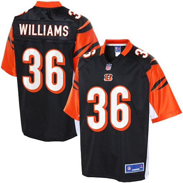 Pro Line Mens Cincinnati Bengals #36 Shawn Williams Team Color Jersey