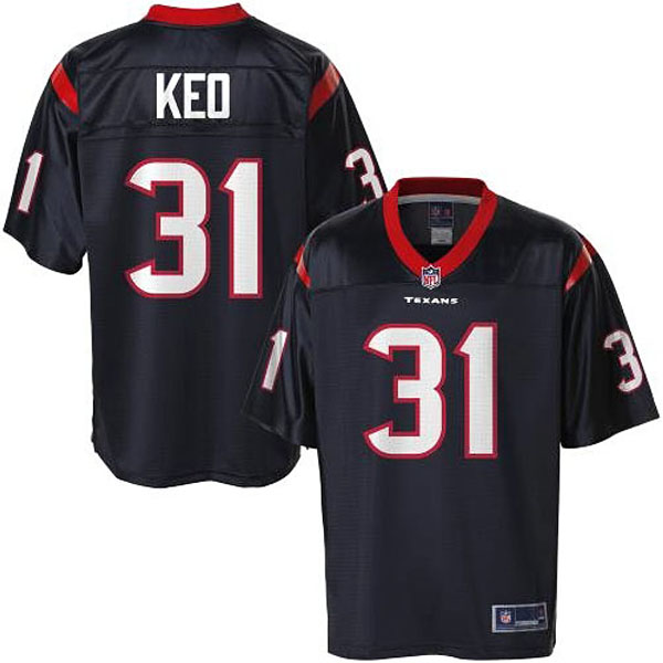 Pro Line Men's Houston Texans #31 Shiloh Keo Team Color Jersey