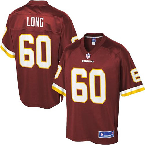 Pro Line Mens Washington Redskins #60 Spencer Long Team Color Jersey