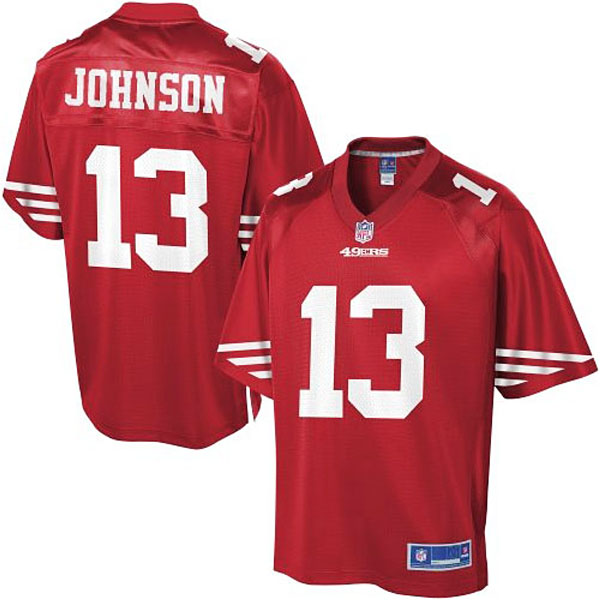 Pro Line Men's San Francisco 49ers #13 Steve Johnson Team Color Game Jersey