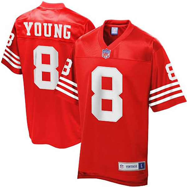 Men's Pro Line San Francisco 49ers #8 Steve Young Retired Player Jersey