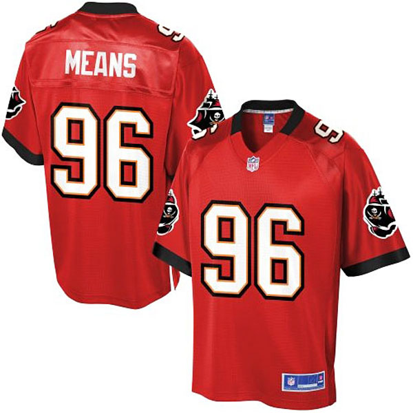 Pro Line Men's Tampa Bay Buccaneers #96 Steven Means Team Color Jersey