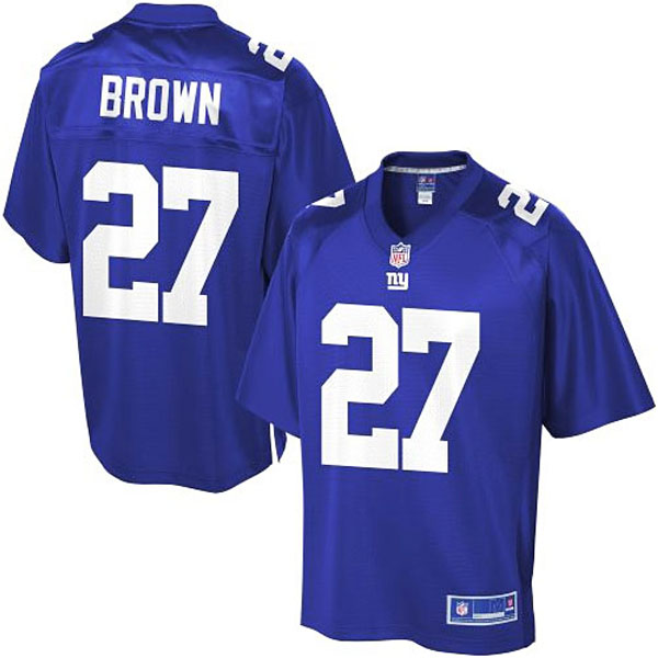 Pro Line Men's New York Giants #27 Stevie Brown Team Color Jersey