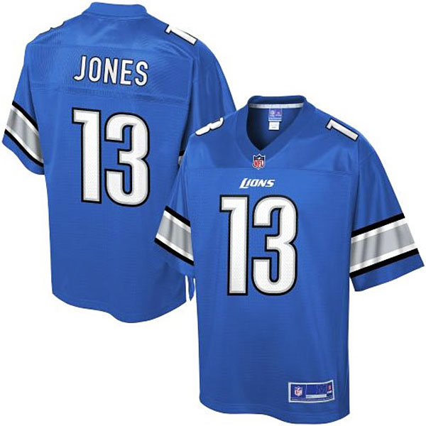 Pro Line Mens Detroit Lions #13 TJ Jones Team Color NFL Jersey