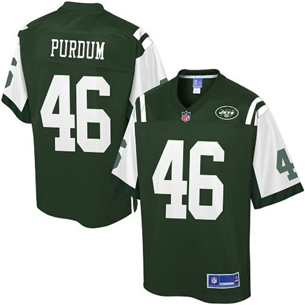 Pro Line Men's New York Jets #46 Tanner Purdum Team Color Jersey