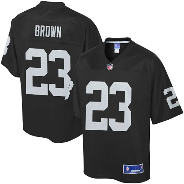 Pro Line Mens Oakland Raiders #23 Tarell Brown Team Color Jersey