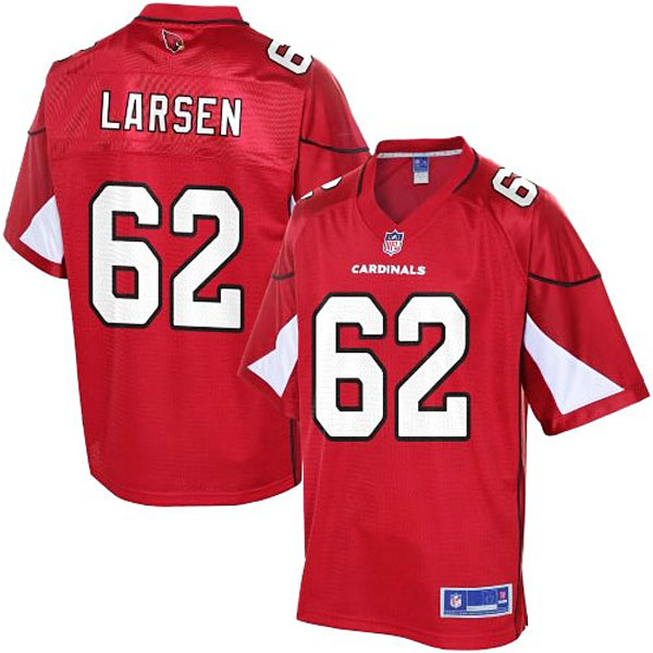 Pro Line Mens Arizona Cardinals #62 Ted Larsen Team Color Jersey