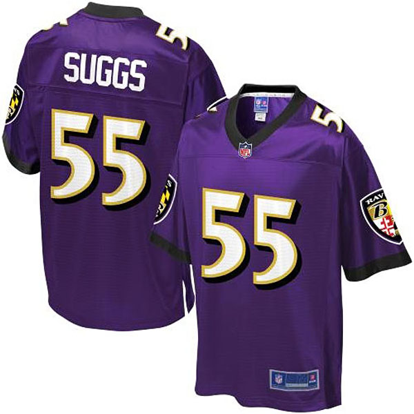 Pro Line Men's Baltimore Ravens #55 Terrell Suggs Team Color Jersey