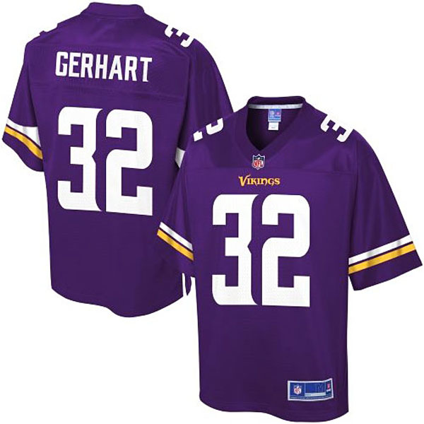 Pro Line Men's Minnesota Vikings #32 Toby Gerhart Team Color Jersey - Purple