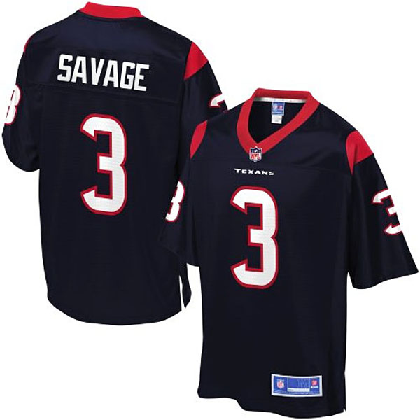 Pro Line Mens Houston Texans #3 Tom Savage Team Color Jersey