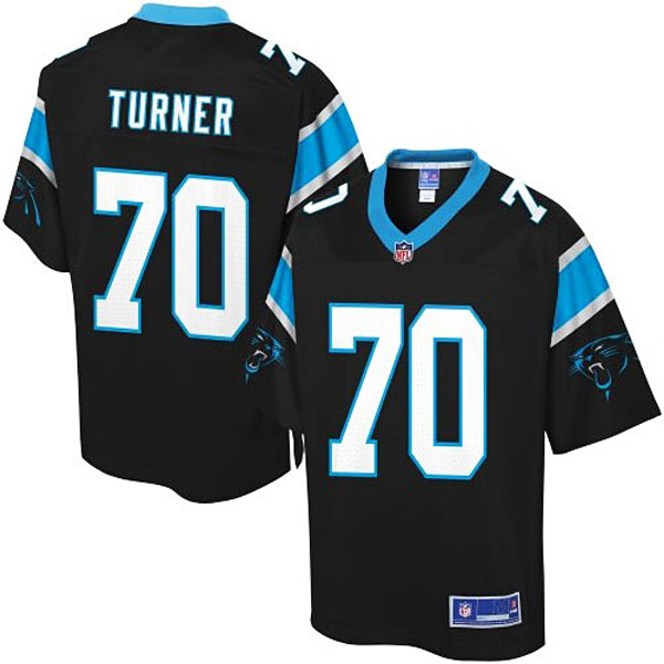 Pro Line Mens Carolina Panthers #70 Trai Turner Team Color Jersey