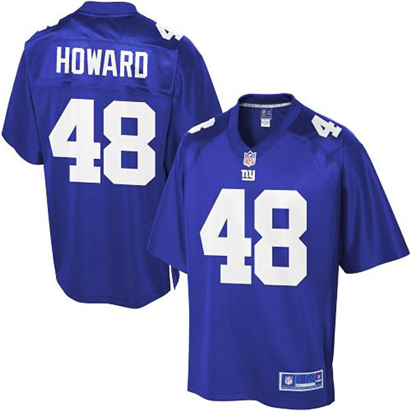 Pro Line Mens New York Giants #48 Travis Howard Team Color Jersey